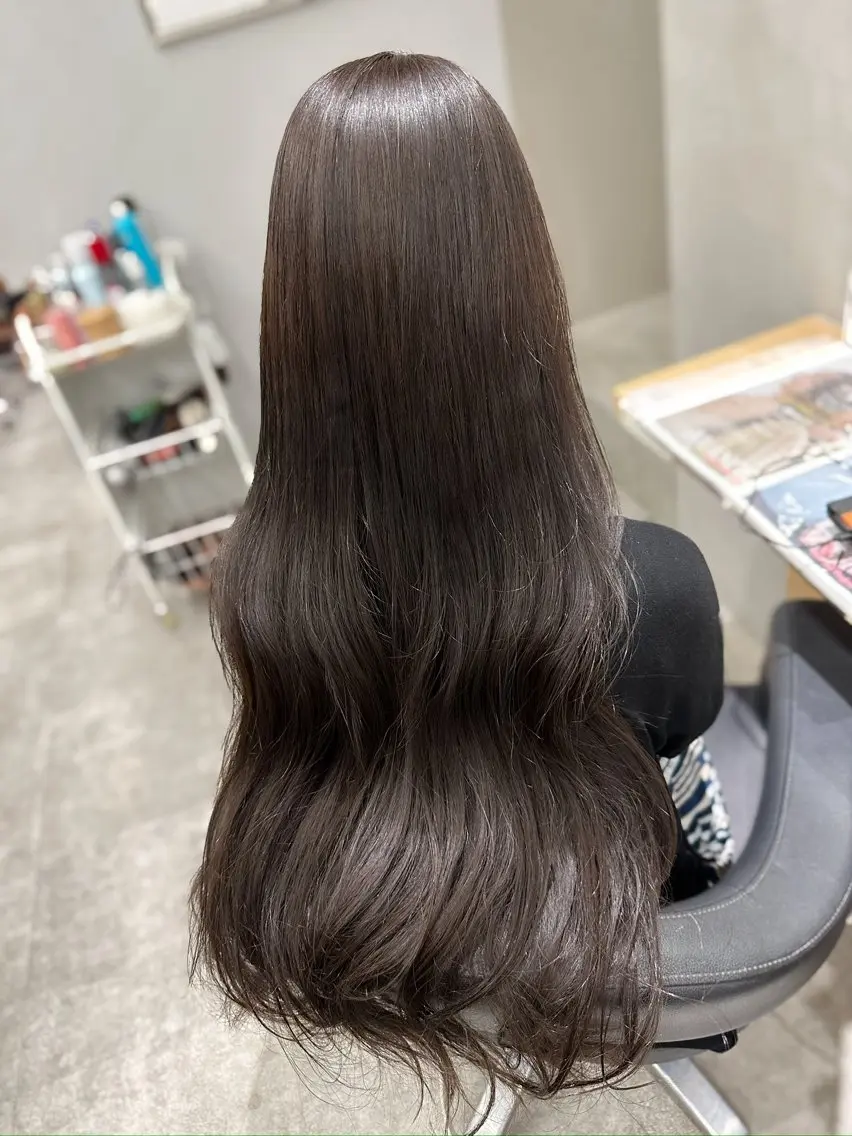 ロング カラー 透明感カラー カット ヘアカラー トリートメント 透明感/美髪カラー 🫧永田　汰伊智のヘアスタイル