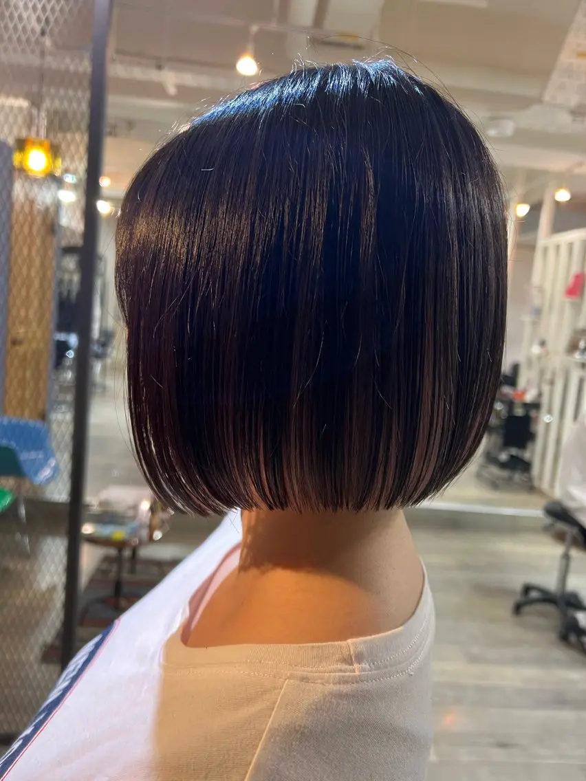 ミディアム 切りっぱなしボブ ボブ yuuna. 🪽のヘアスタイル