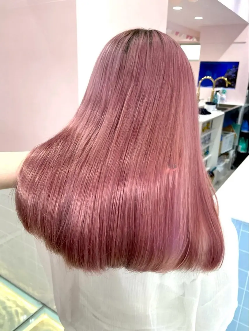 セミロング ヘアカラー 🎀モテ暖色× マツPちなり🎀のマツエク・マツパデザイン