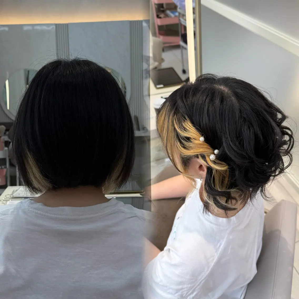 ショート ヘアアレンジ カラー/ヘアセット Nanami💗のヘアスタイル