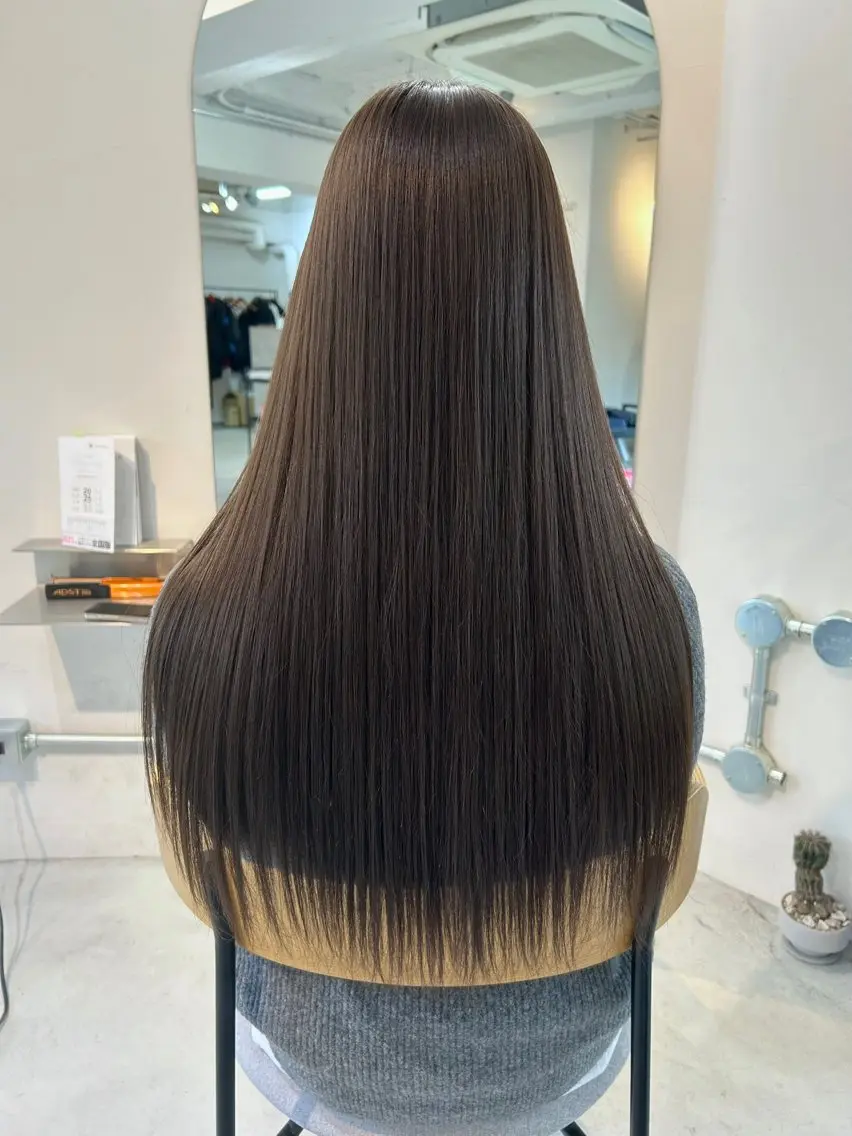 ロング パーマ 縮毛矯正 浪瀧 優季のヘアスタイル