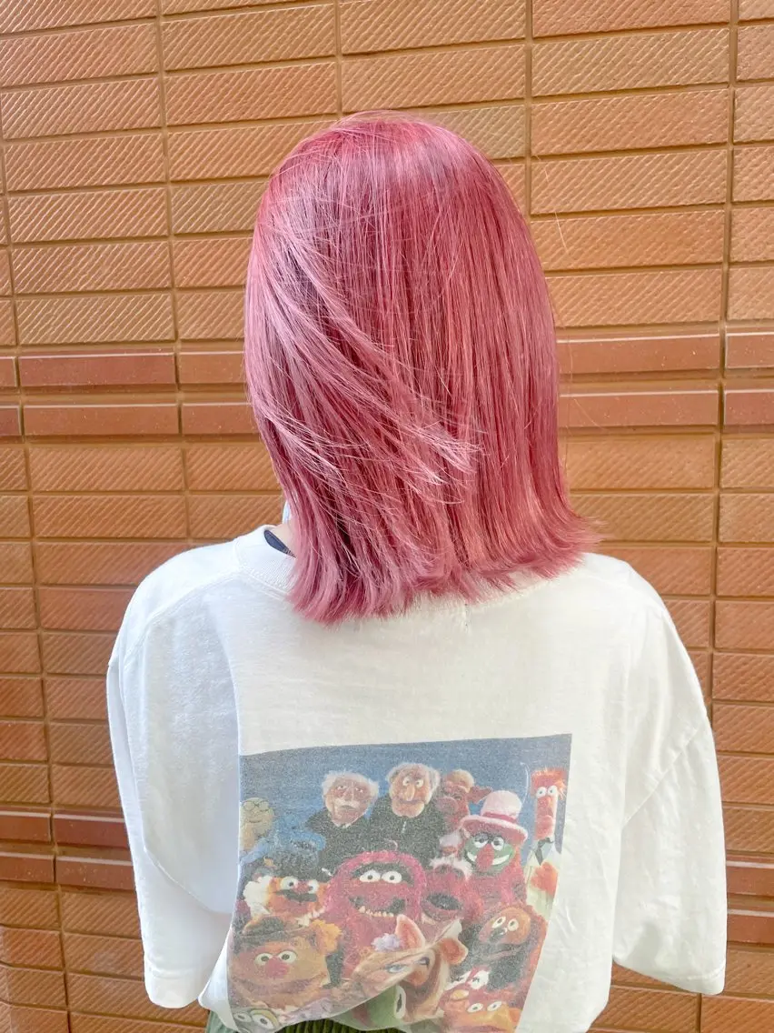 ミディアム カラー RUKA 美容院×ネイリストのヘアスタイル