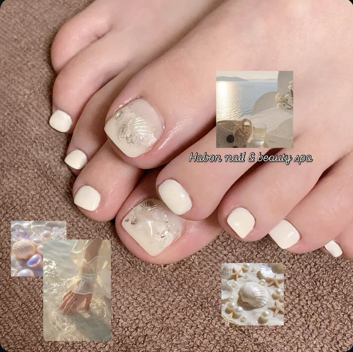 【人気:03】[FOOT] ☆フットデザインネイル☆2本×2色　60分　¥6500の写真