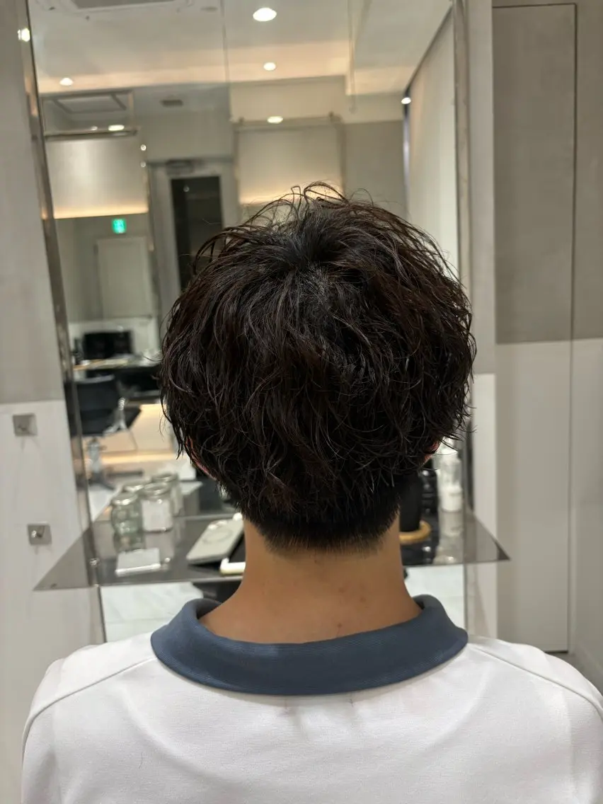 パーマ ヘアアレンジ メンズ メンズパーマ ショートカットカラー 💎モエのヘアスタイル