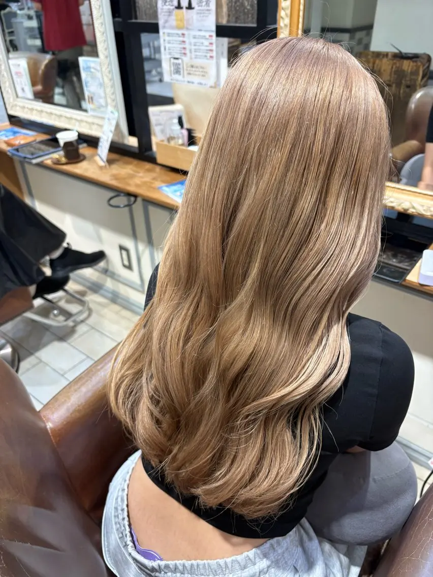 ロング カラー ブリーチ ロング ヘアカラー SUZUKIAIRI メンズ/艶髪カラーのヘアスタイル