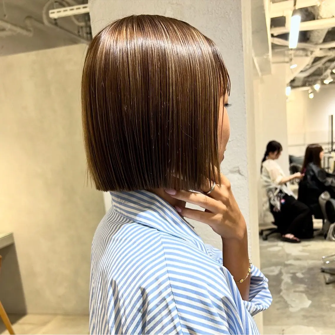 ショート カラー カット ヘアカラー 切りっぱなしBOB 職人💜Anzuのヘアスタイル