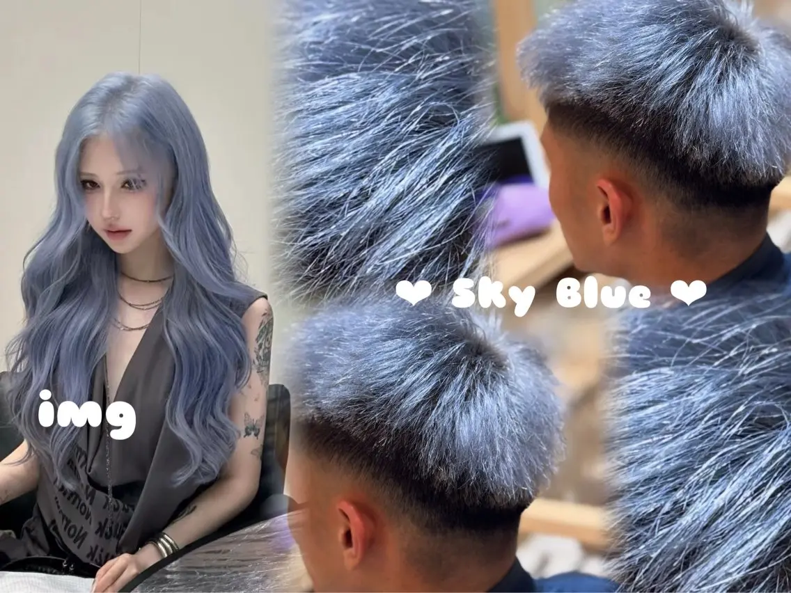 カラー メンズ ブロンド ブルーカラー シルバー ホワイトブロンド ヘアカラー トリートメント 🫧🧸カラーヘアメ 🫧MIO🧸🫧のヘアスタイル