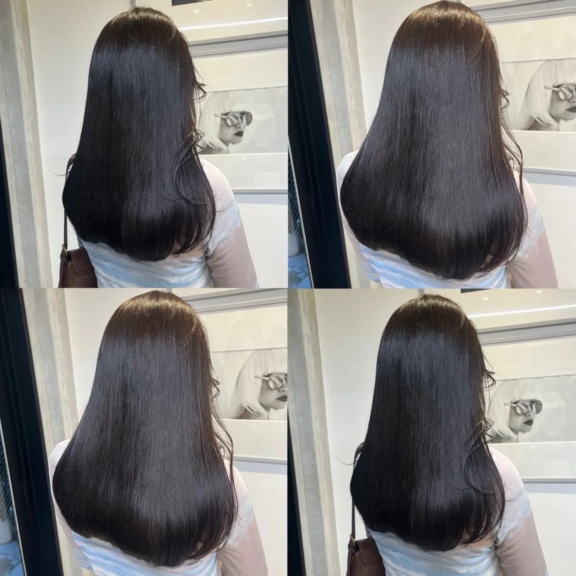 セミロング カラー ブラウンカラー 透明感カラー ダークブラウン ダークグレー ダークグレージュ カット ヘアカラー トリートメント ヘッドスパ ヘアセット カジュアルを女っぽく 𝗮𝘆𝗮𝗰𝗼のヘアスタイル