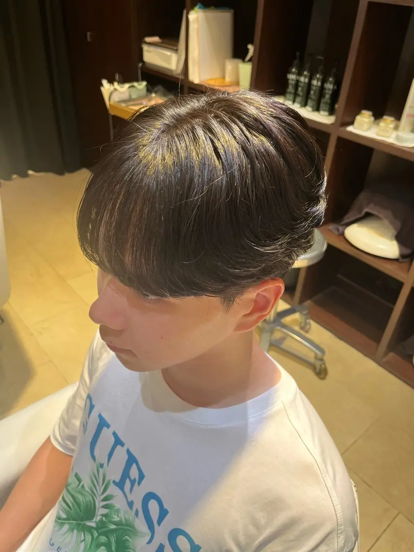 ショート パーマ メンズ マッシュ シースルーマッシュ 縮毛矯正 韓国メンズヘア特化 ‪☆KOKIのヘアスタイル