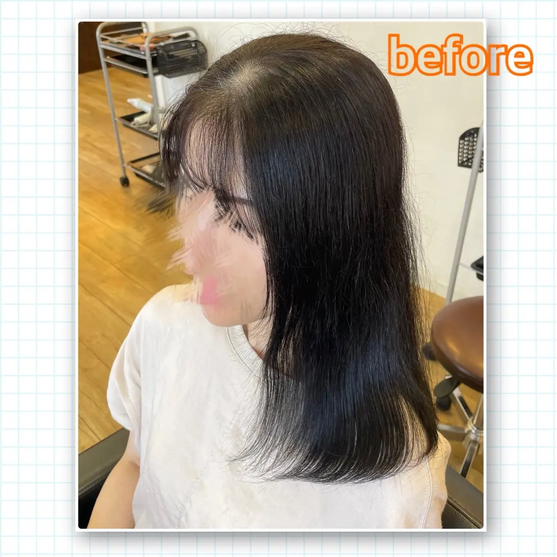 セミロング カット アミーベル🧸🧡 本店✂️しおりのヘアスタイル