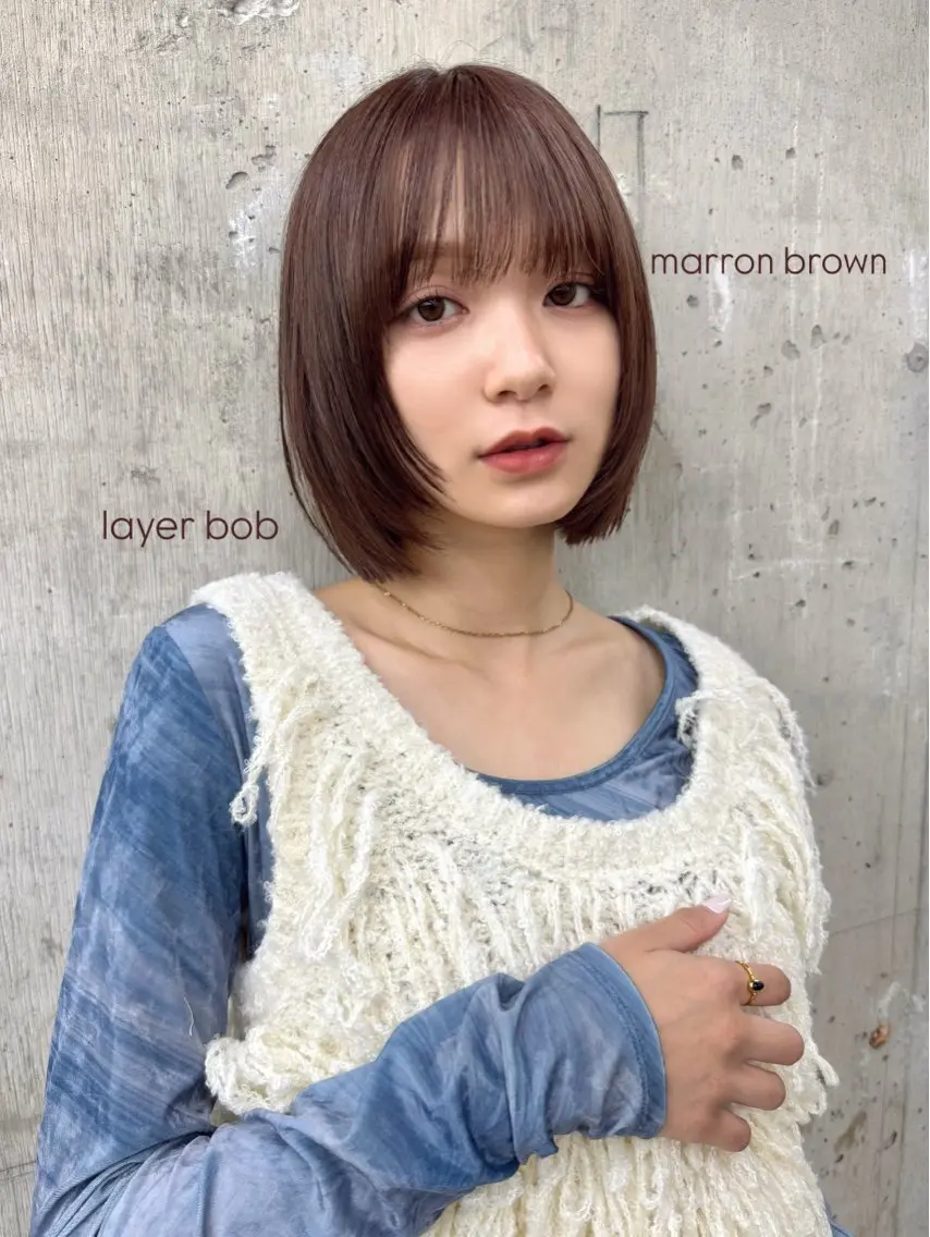 ショート カラー カット ヘアカラー トリートメント 松本優香/ボブ/ダ ブルカラー/髪質改善のヘアスタイル