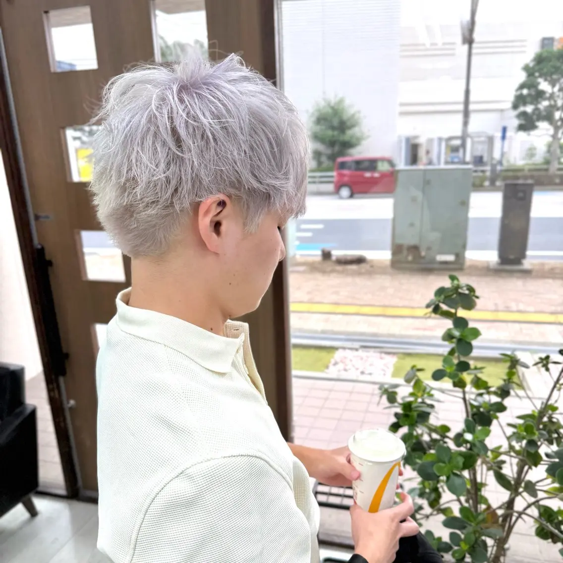 ショート カラー メンズ アッシュ ヘアカラー メンズパーマの達人 / タカシマダイスケのヘアスタイル