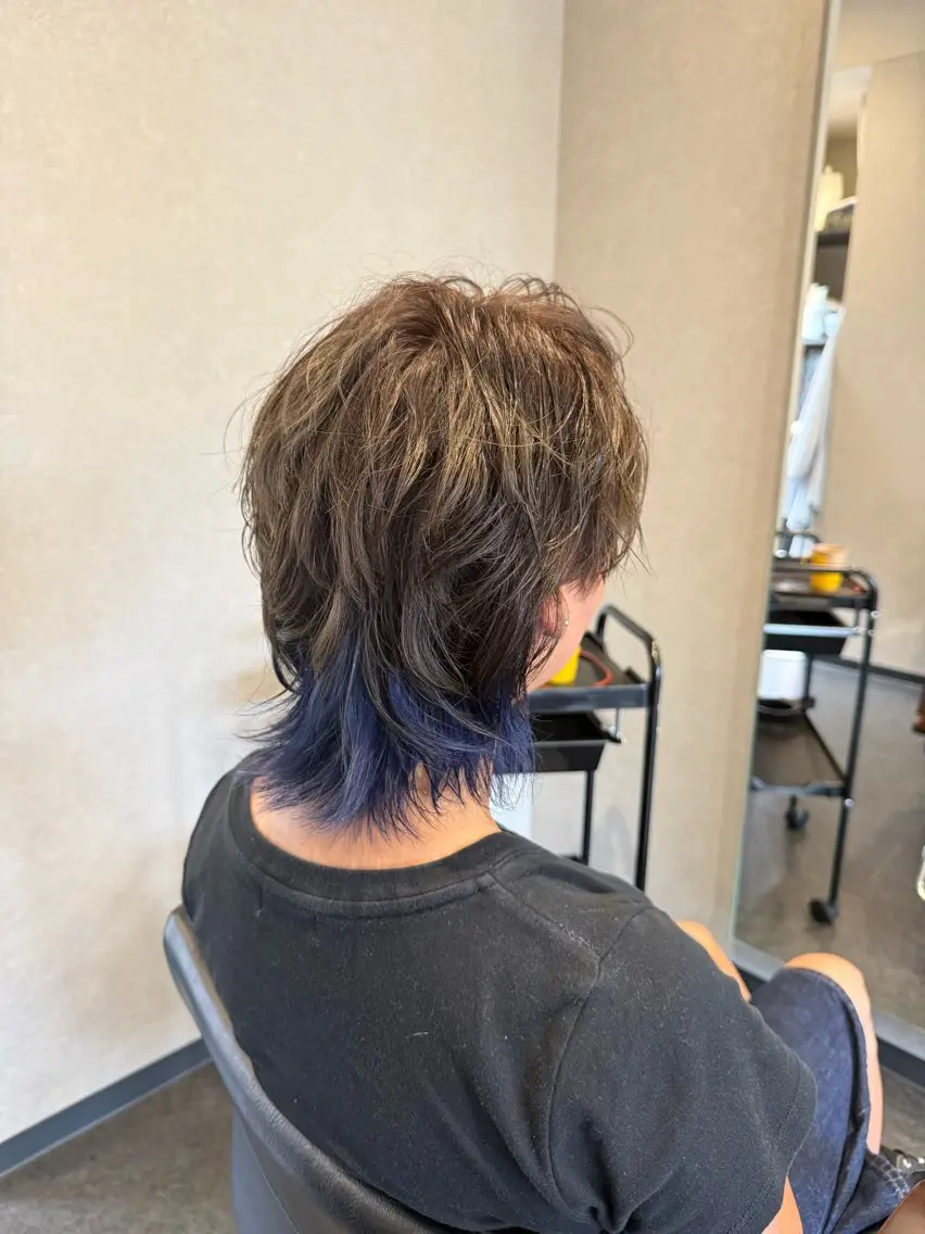 ミディアム ウルフカット カット ヘアカラー 髪質改善⚡️カラー 🍀武久 誠🍀のヘアスタイル
