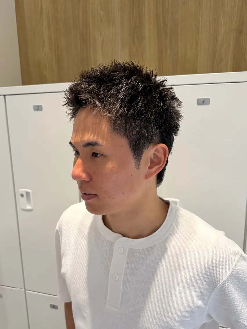 ショート メンズ スパイキーショート ショートヘア カット 縮毛矯正/メンズ カット栄 伊藤 翔哉のヘアスタイル