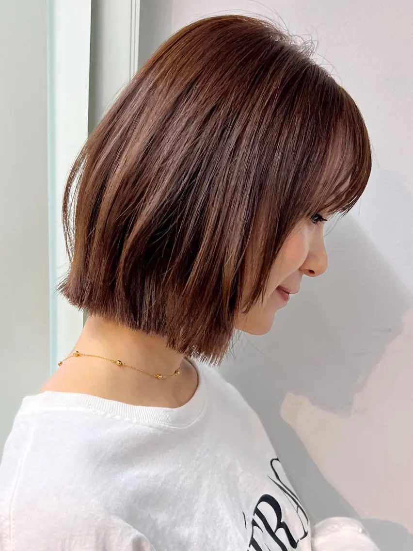 ミディアム カラー ボブレイヤー ボブ レイヤーカット トリートメント カット ヘアカラー トリートメント ボブ/ミディアム 親しみやすさ/さくらのヘアスタイル