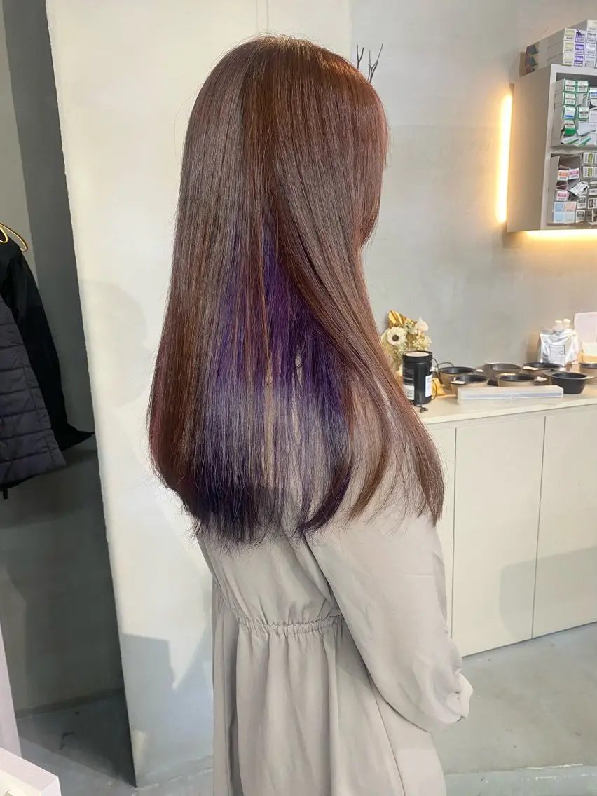 ロング カラー ヘアカラー 前橋 姫奈のヘアスタイル