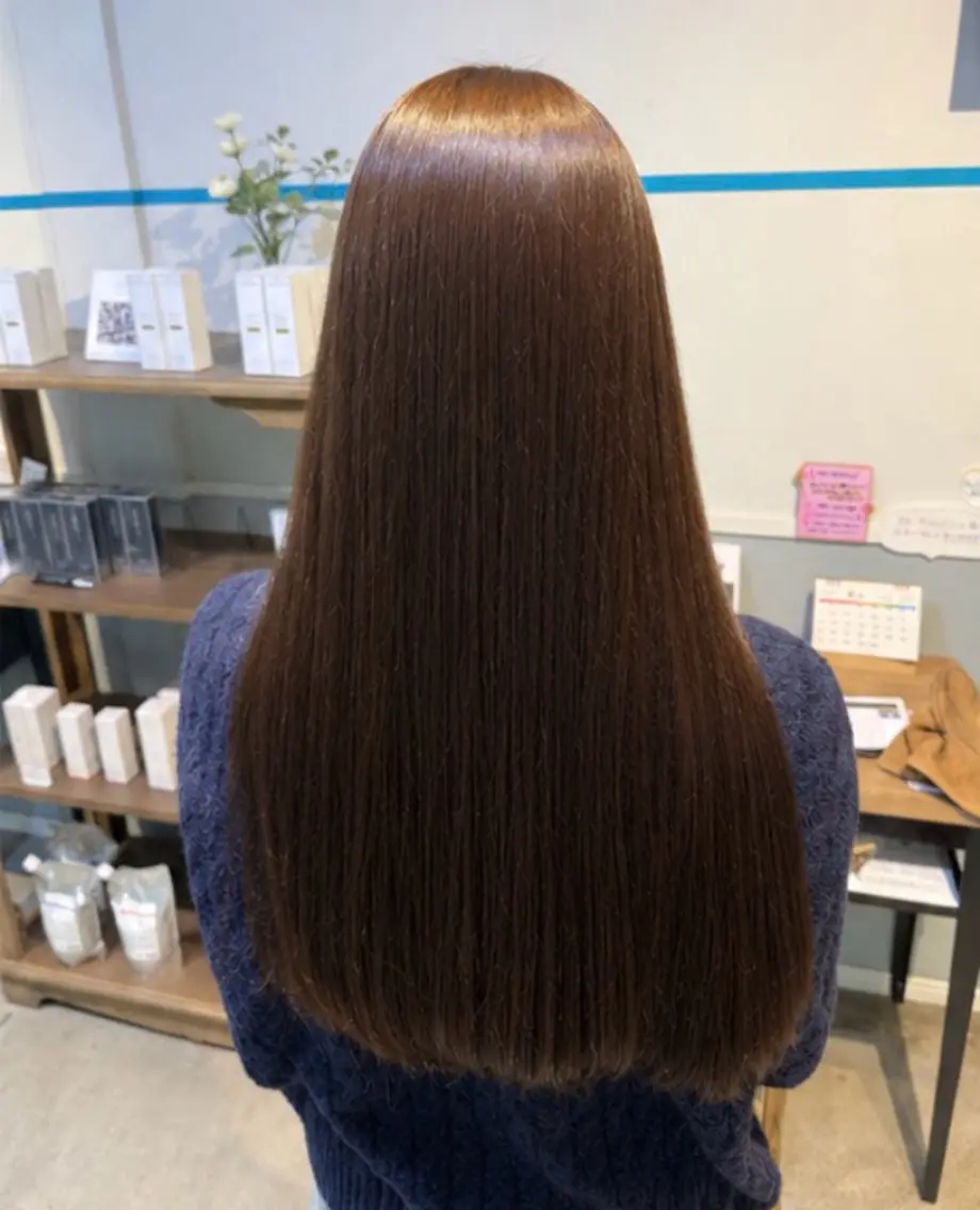 ロング Hikari／暖色／ ブラウンカラー🤍のヘアスタイル