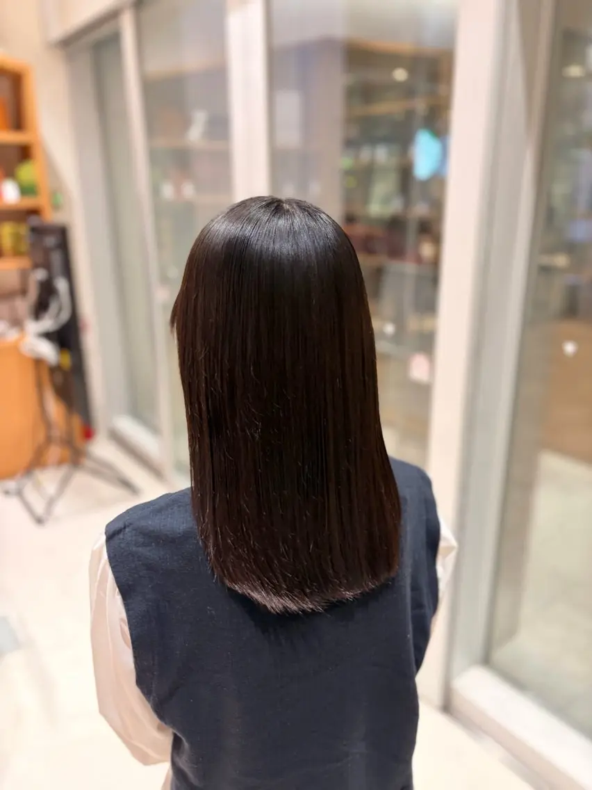 ミディアム 縮毛矯正 トリートメント 💎ツヤ髪ストレート カラー💎かのんのヘアスタイル