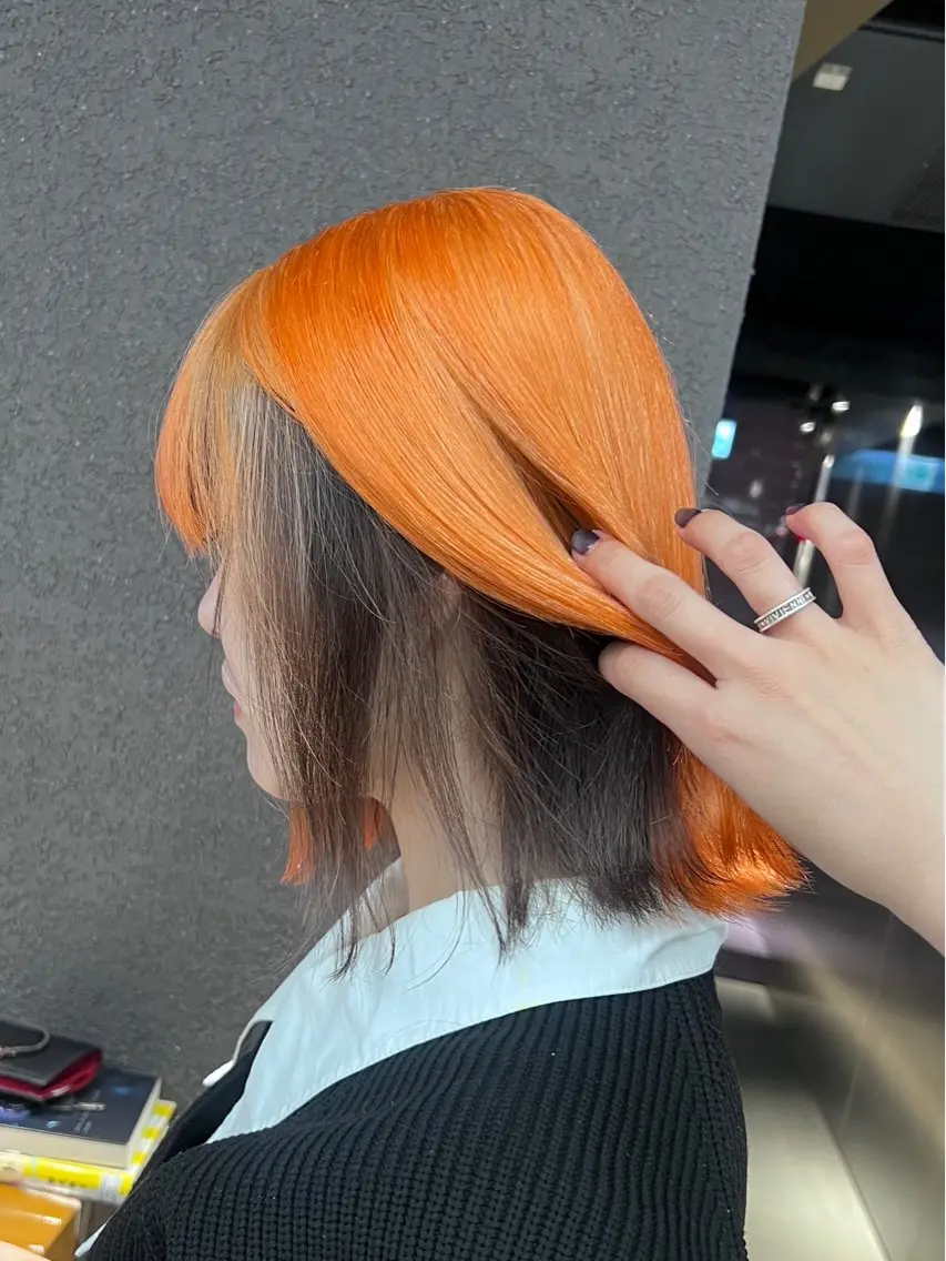 ミディアム ヘアカラー トリートメント ハイトーン/デザイン /栄/あこ🦖のヘアスタイル