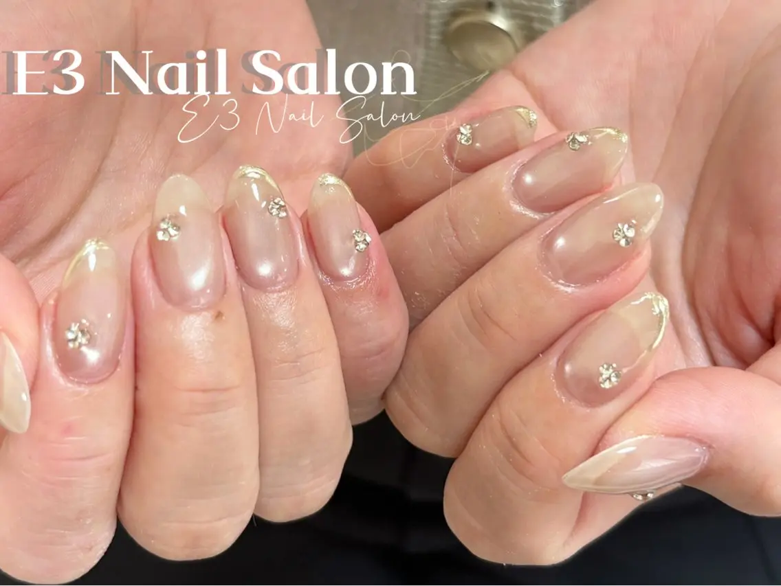 ネイル アニマル柄 オーロラネイル べっ甲ネイル ボルドー ブラウン ハンドネイル E3 Nail Salonのネイルデザイン