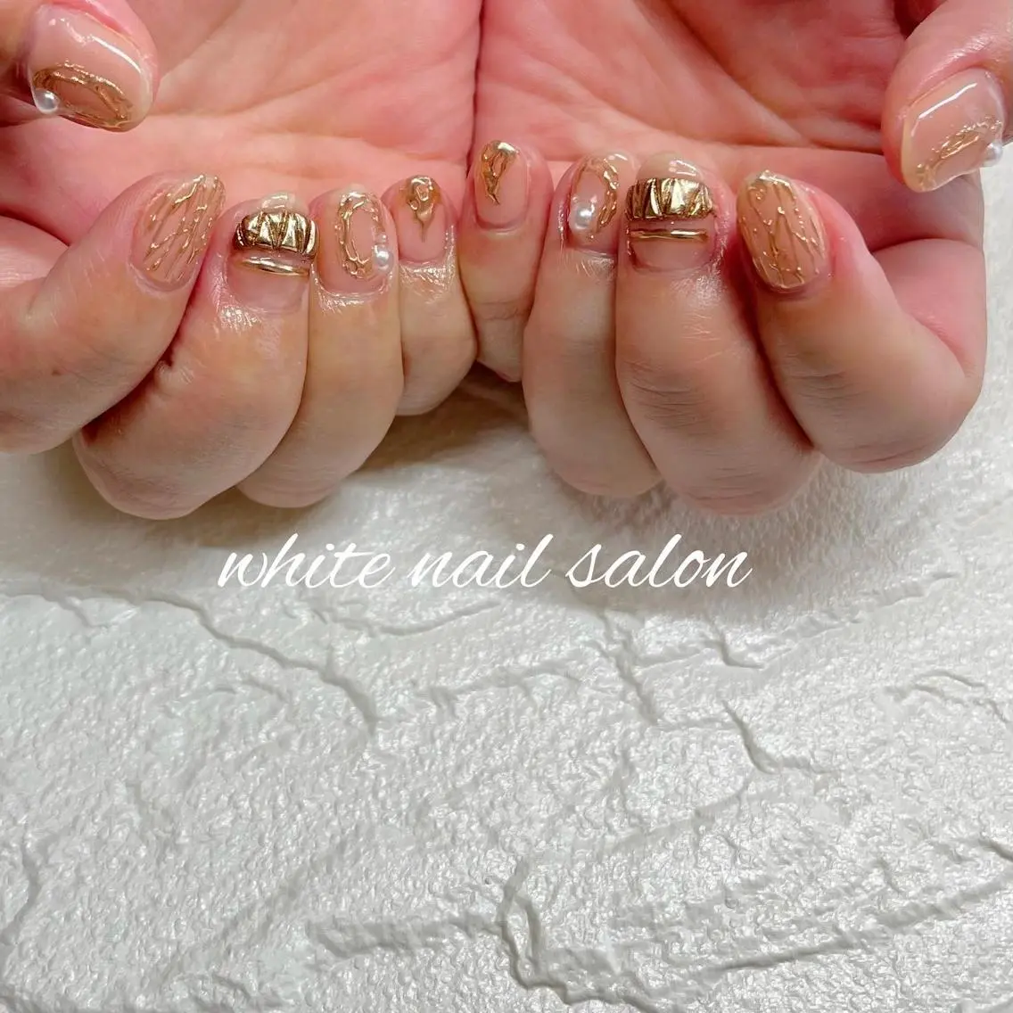 ネイル フットネイル ジェルネイル ハードジェル ラメ(グリッター) 持ち込み ハンドネイル white nail salonのネイルデザイン