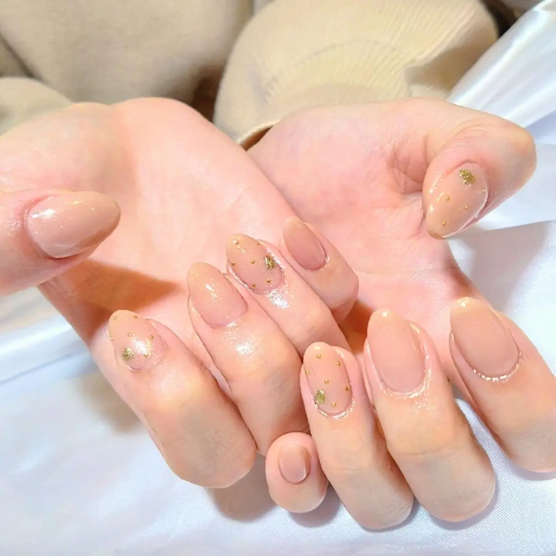 ネイル オフィスネイル ワンカラーネイル ハンドネイル Nail salon LEVALOレヴァロのネイルデザイン