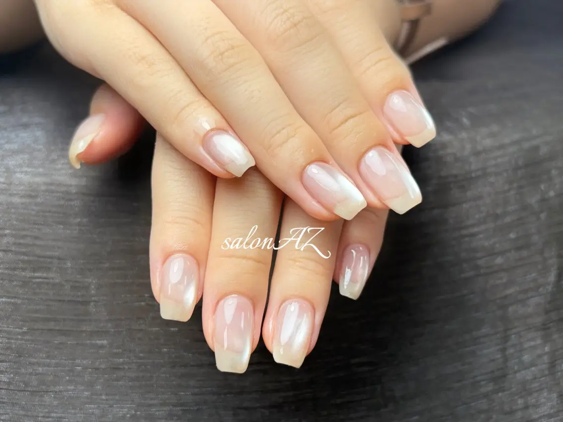 ネイル アートネイル 長さ出し フットネイル フレンチネイル ジェルネイル ハンドネイル salon AZのネイルデザイン