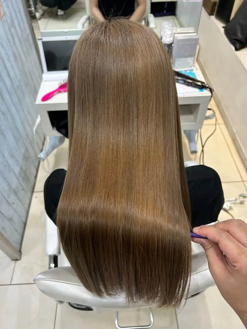 ロング カット ヘアカラー トリートメント 【髪質改善カラー】 瀧田嵐士🇰🇷のヘアスタイル
