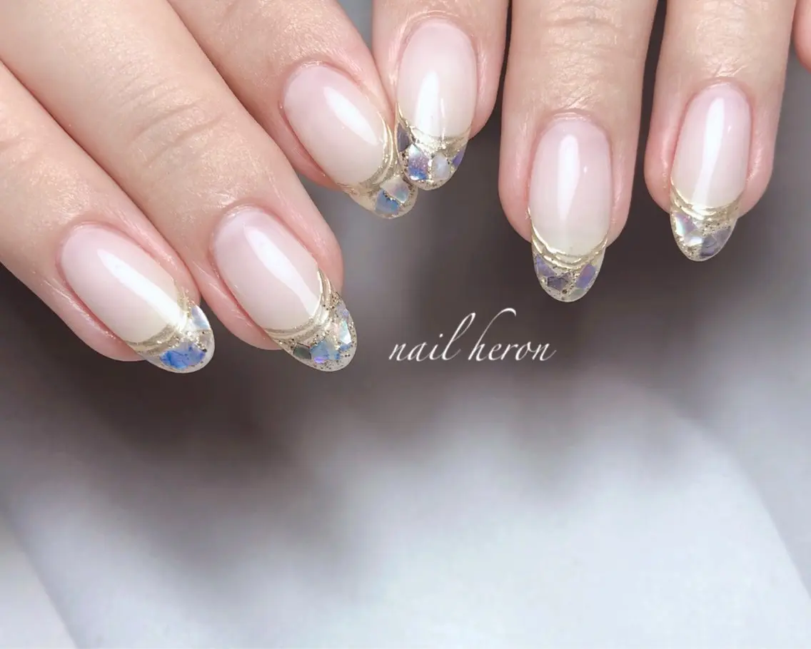 ネイル フレンチネイル ハンドネイル saki_ nail heronのネイルデザイン