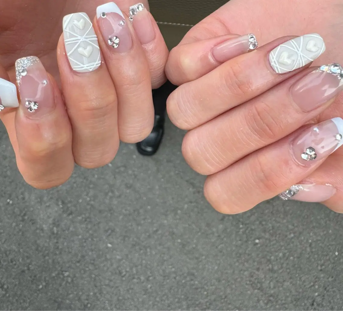ネイル アートネイル フレンチネイル 韓国ネイル マグネットネイル 持ち込み MH_ Nailのネイルデザイン