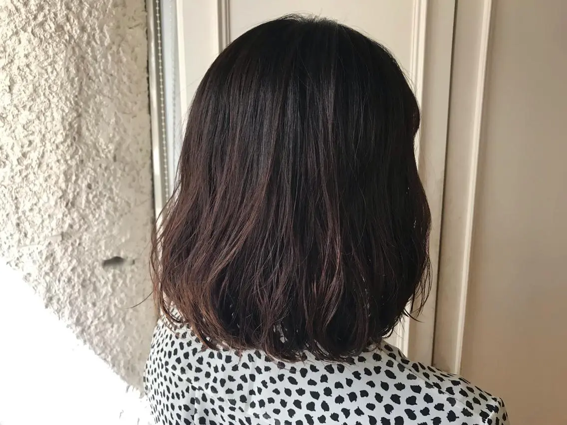 ミディアム パーマ ヘアアレンジ 髪質改善カラー/艶髪 LISAのヘアスタイル