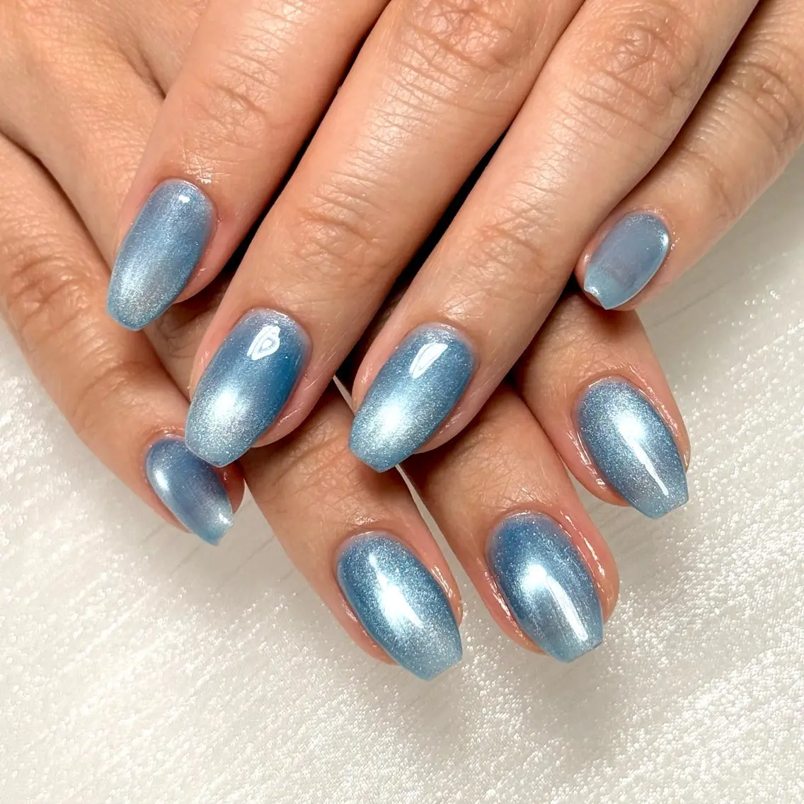 ネイル ブルー ハンドネイル calm nailのネイルデザイン