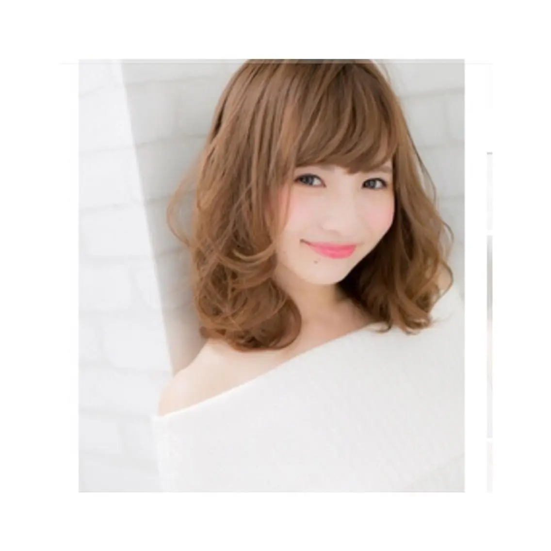 ミディアム カラー 似合わせカット 小顔カット 甲斐 みづきのヘアスタイル