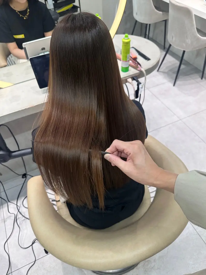 ロング カラー カット 縮毛矯正 トリートメント 《髪質改善✖️オリー ブ🧸》小嶋拓也のヘアスタイル