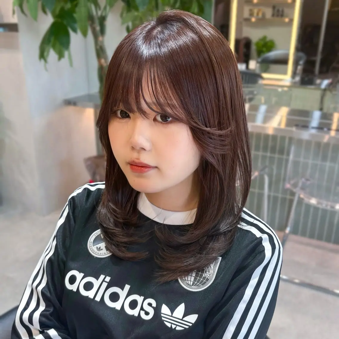 ミディアム カラー カット ヘアカラー トリートメント 髪質改善/縮毛矯正/ 韓国レイヤー/矢野のヘアスタイル