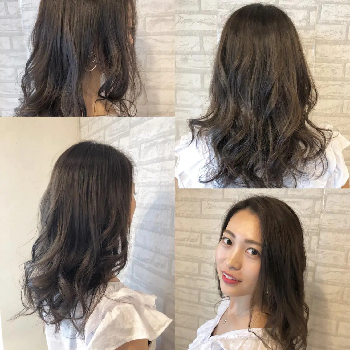 ミディアム アッシュ カット ヘアカラー トリートメント JILBLAN京都 ショート/ハイライトのヘアスタイル