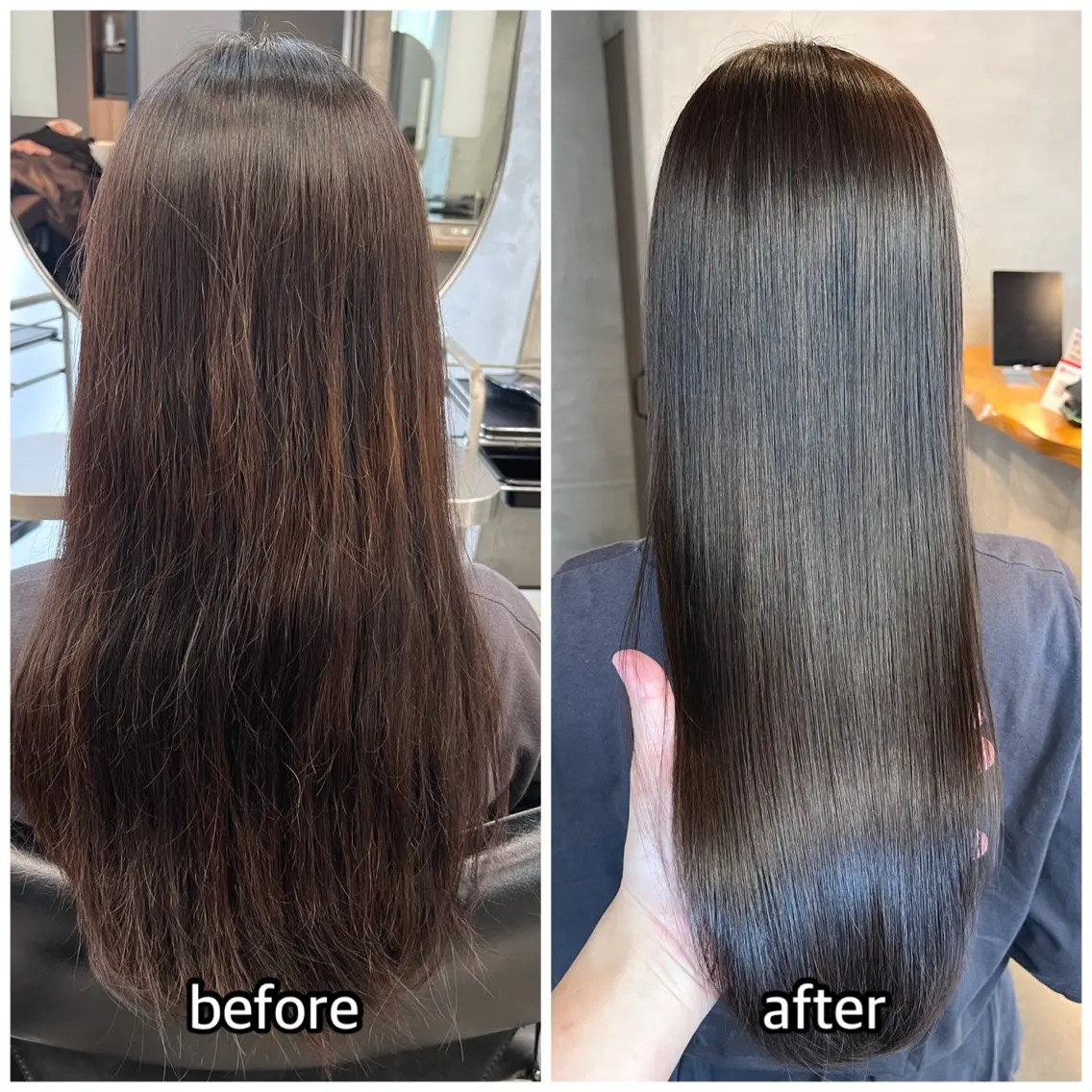 ロング カラー ブラウンカラー チョコレートブラウン カット ヘアカラー トリートメント 🎈ムラ直しカラー レイヤー千葉🎈のヘアスタイル
