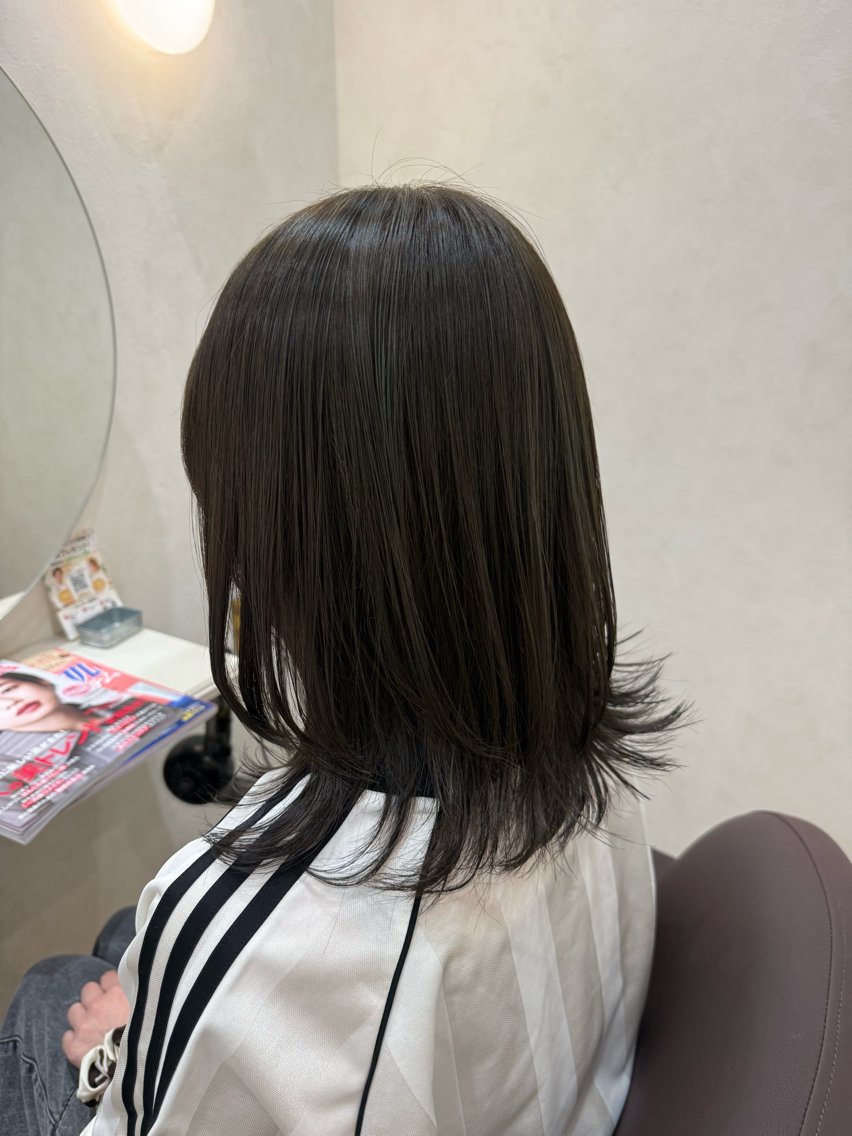 セミロング カラー カット ヘアカラー Agu hair 木間のヘアスタイル