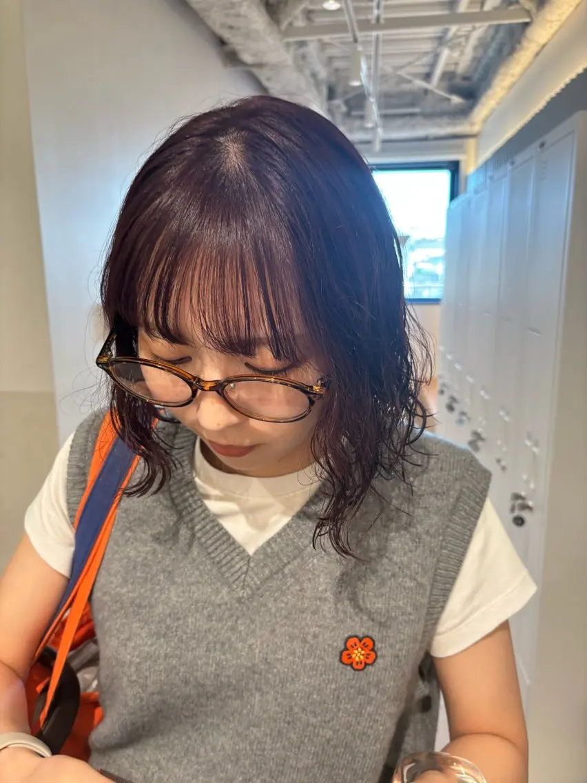 ショート カラー パーマ ヘアアレンジ ボブ カット ヘアカラー パーマ トリートメント ヘッドスパ ヘアセット 押切 響　のヘアスタイル