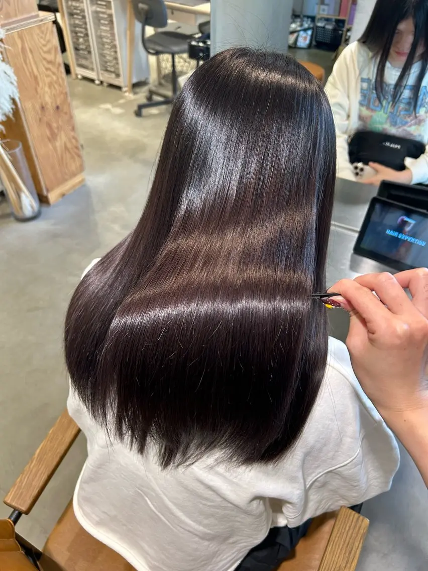ロング カラー カット ヘアカラー トリートメント くろだ まみのヘアスタイル