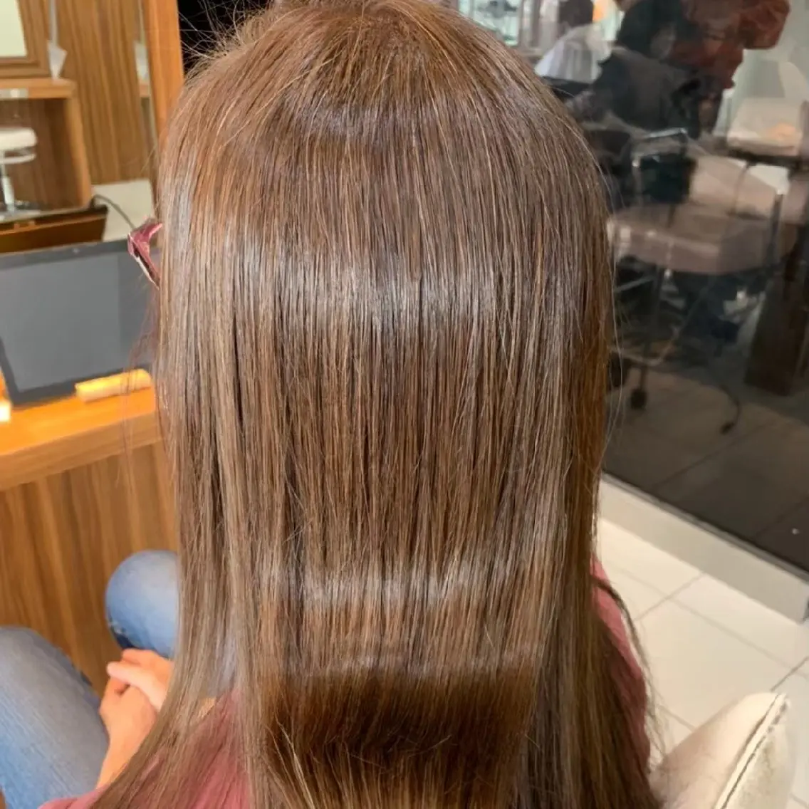 ロング 縮毛矯正/ワンカラー モデル募集🫧羽夏のヘアスタイル