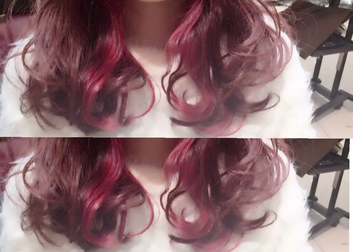 ミディアム カラー インナーカラー たかはし まいのヘアスタイル