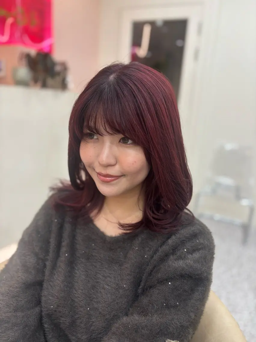 カラー 赤み消しカラー💫 白髪特化✨hinaのヘアスタイル