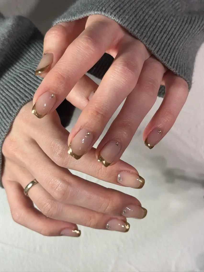 ネイル フレンチネイル ミラーネイル ハンドネイル loveday halukaのネイルデザイン
