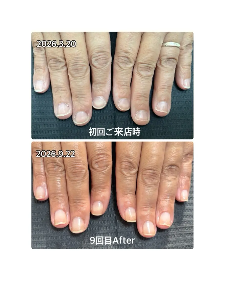 ネイル ブルー ハンドケア 高木 みどりのネイルデザイン