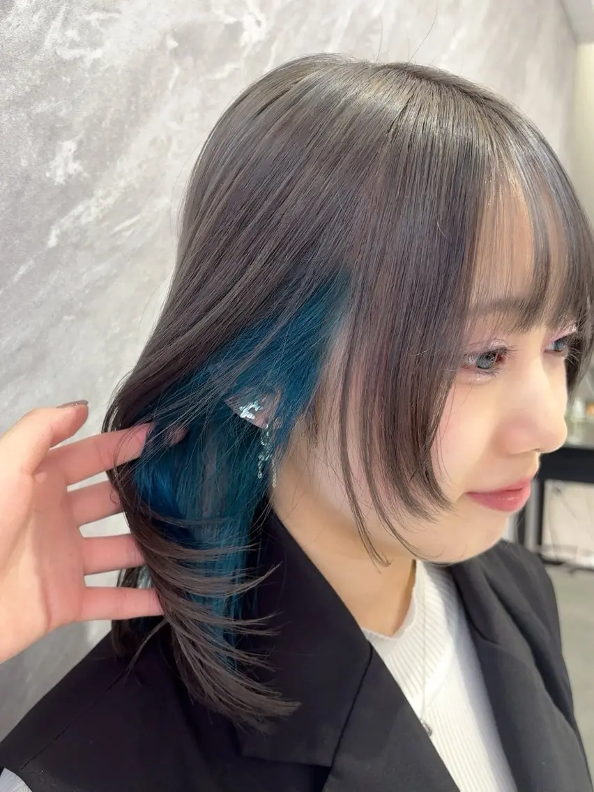 セミロング カット ヘアカラー レイヤーカット/ ヘアカラー/RENAのヘアスタイル