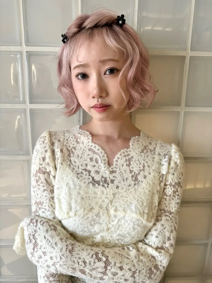 ショート カラー ピンクカラー 暖色カラー/ピンク カラー/saraのヘアスタイル