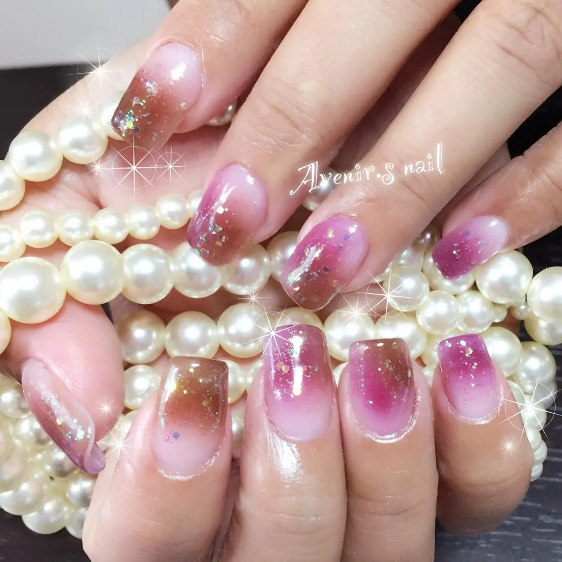 ネイル スカルプネイル スクエアネイル Home Salon Avenir.のネイルデザイン