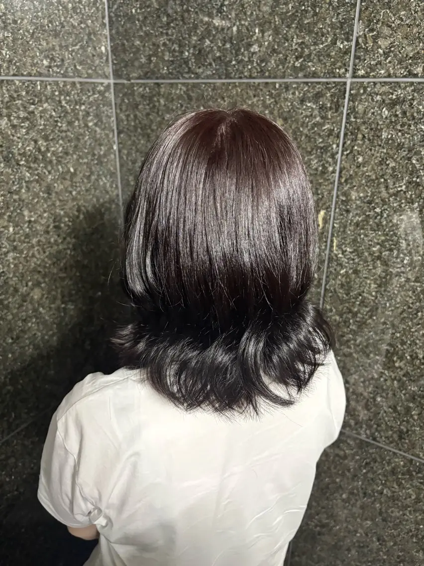 ミディアム カラー ヘアカラー 野口 楓華のヘアスタイル