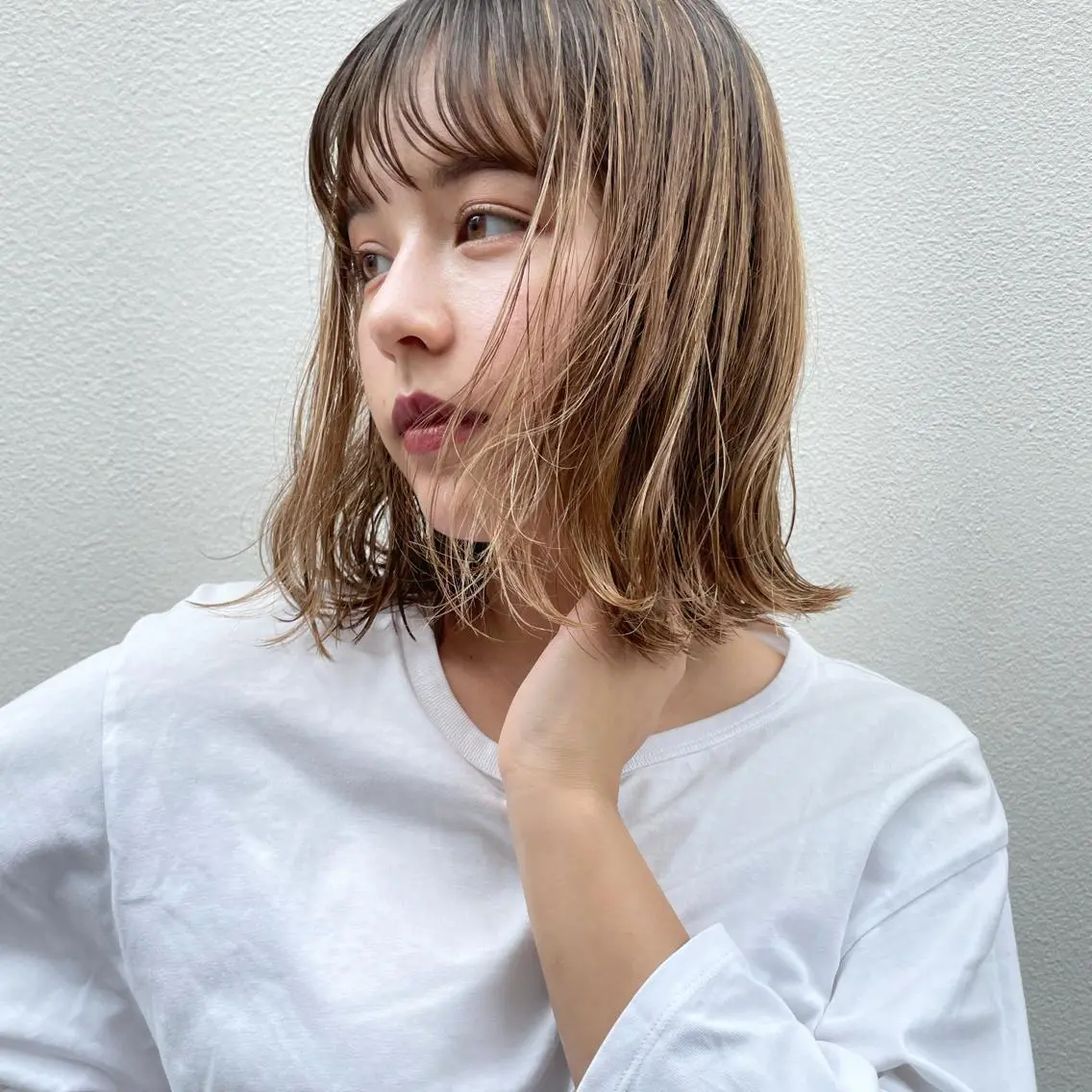 ミディアム カラー 嶋佐 昌大 シマサマオのヘアスタイル